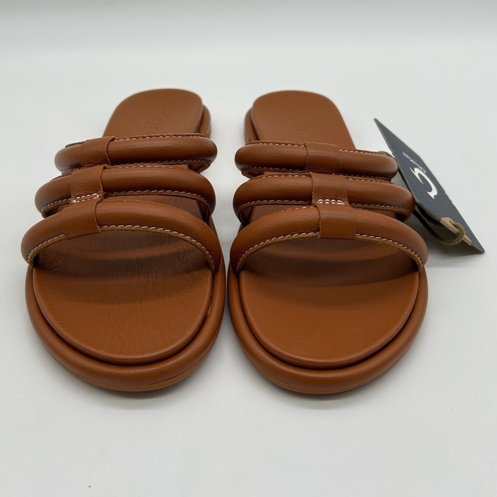 Olukai Tiare Slide Women’s Sandals Size 7 Fox Brown Comfort Leather Slip-On NWT - Picture 5 of 9